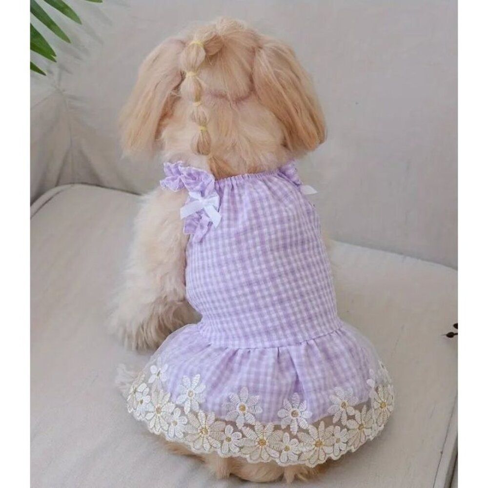 Lavender Dog Cat Pet Medium Dress NWOT